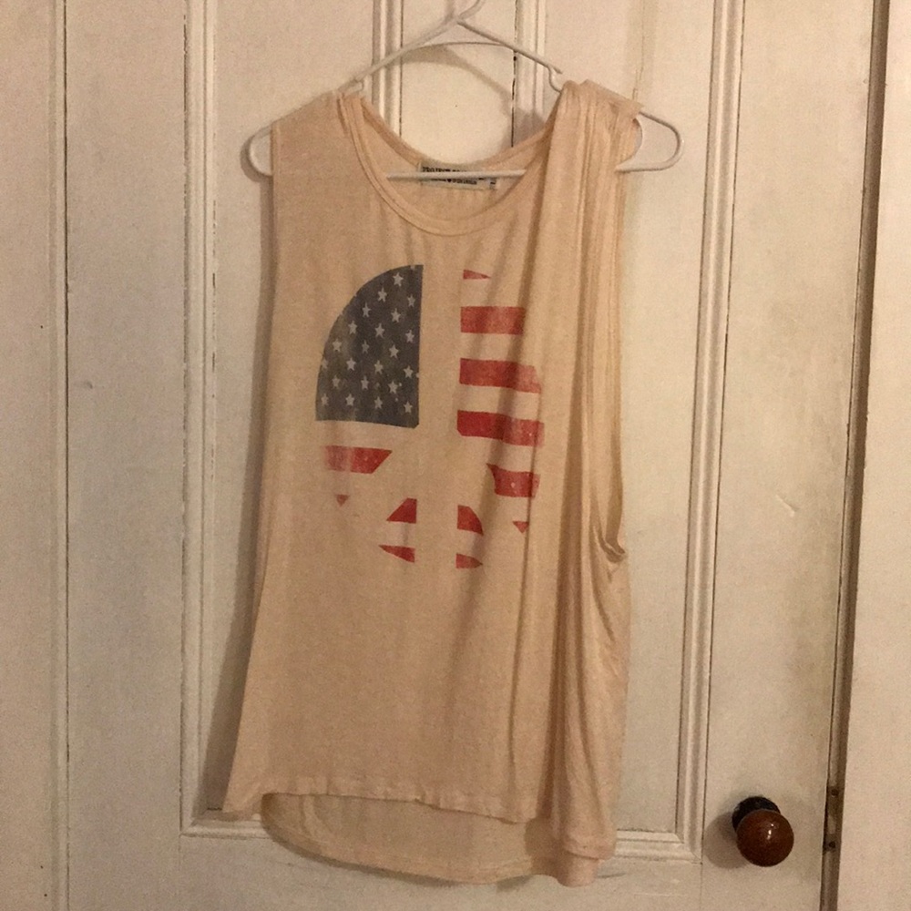 Peace Sign/American Flag Tank Top